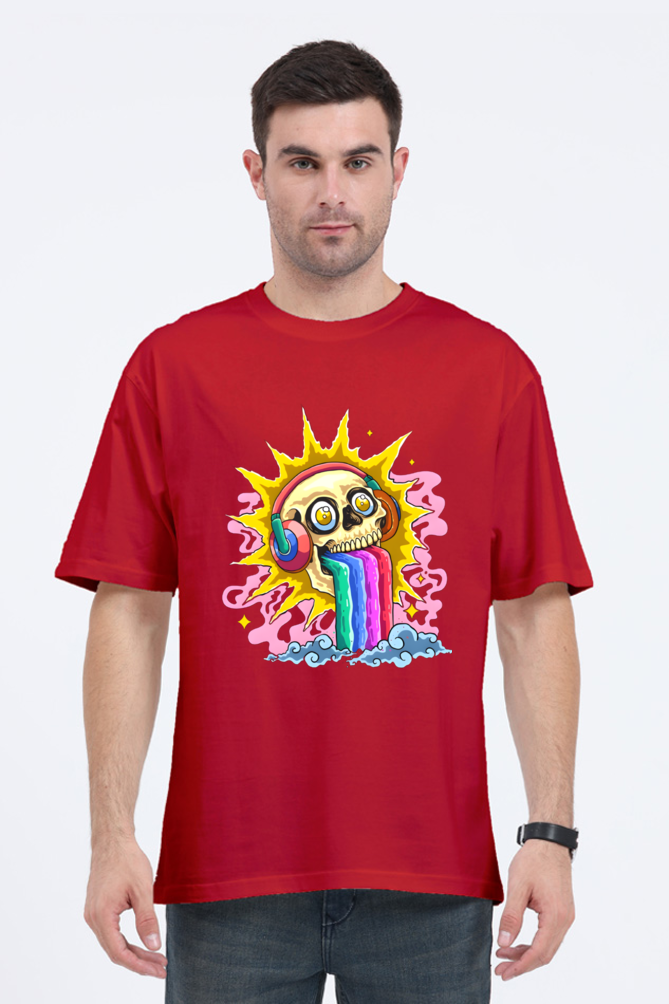 Sun Rainbow Skull oversized T-shirt