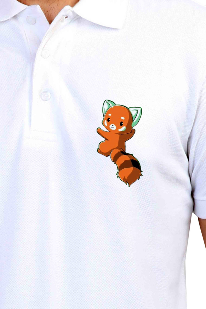 Hanging racoon pocket- Polo T-shirt