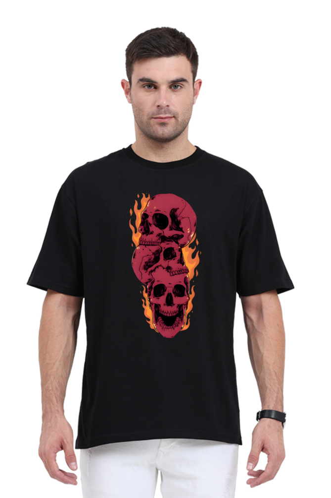 Burning Skull oversized T-shirt