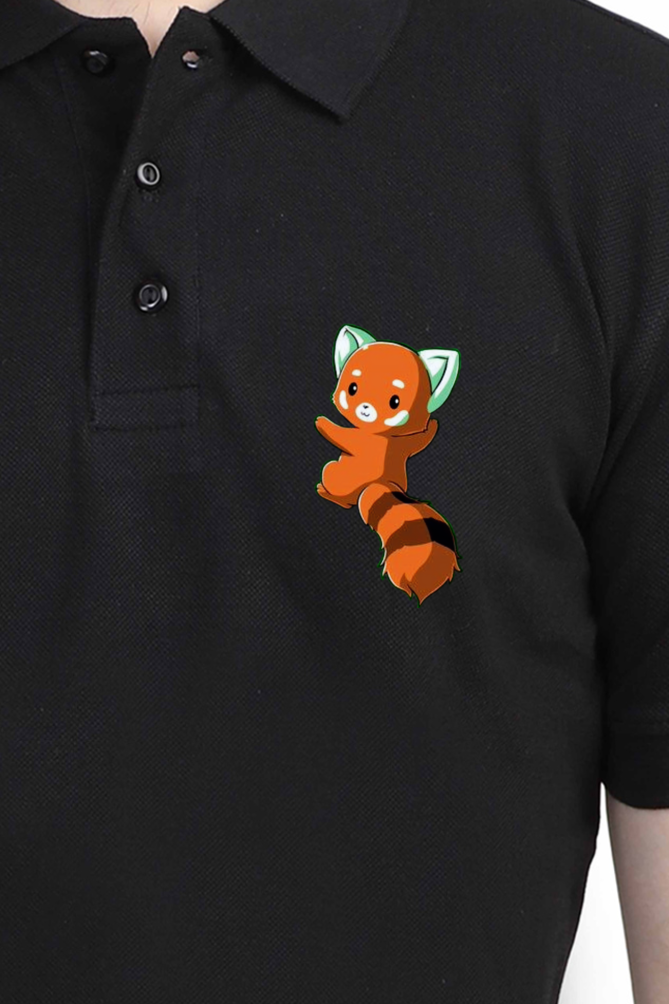 Hanging racoon pocket- Polo T-shirt