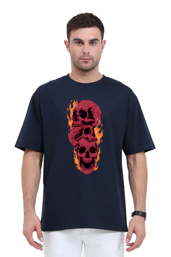 Burning Skull oversized T-shirt