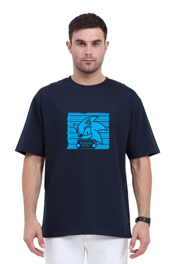 Sonic Hedgehog dual print oversized T-shirt