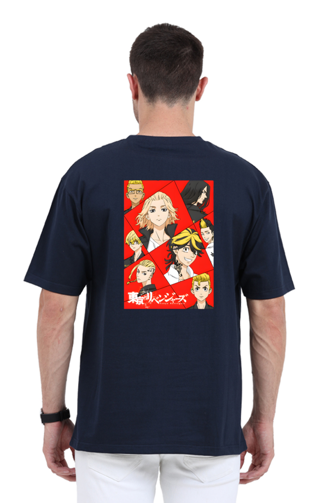 Tokyo Revengers Characters dual print oversized T-shirt