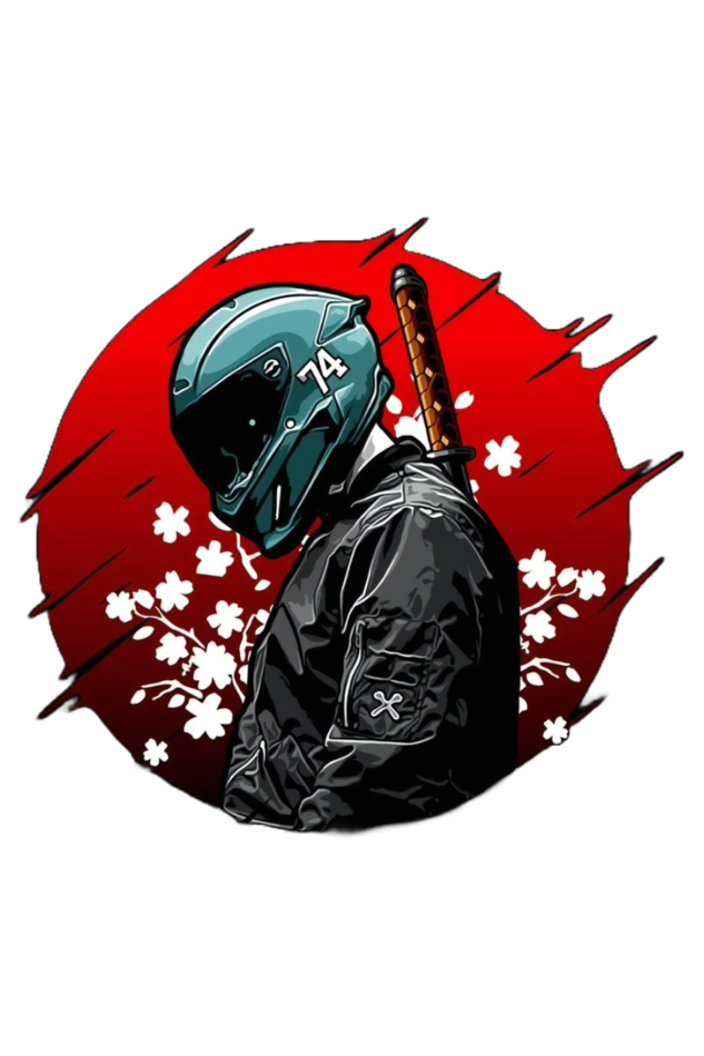 Red ninja biker- T-shirt