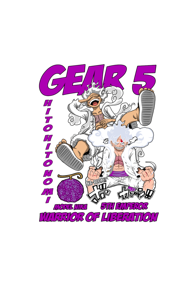 Gear 5 dual print oversized T-shirt