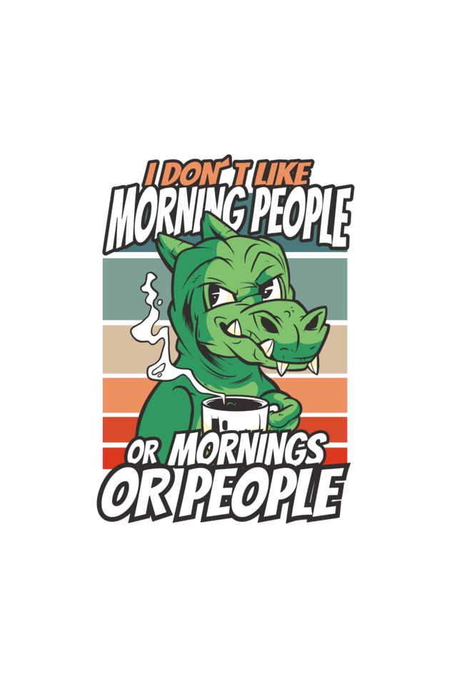 I don't like morning people oversized T-shirt